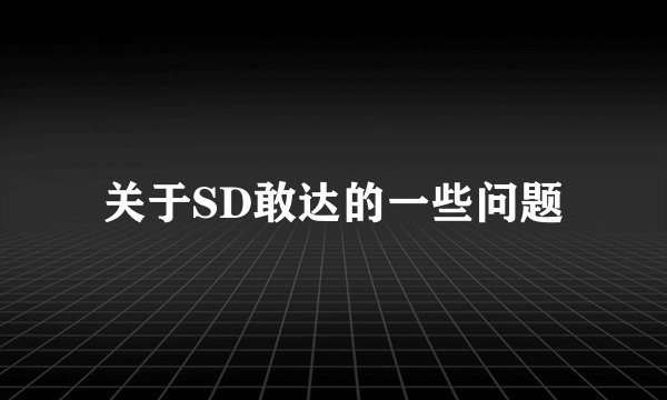 关于SD敢达的一些问题