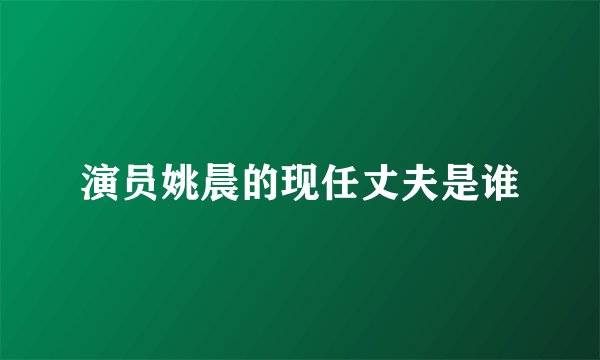 演员姚晨的现任丈夫是谁