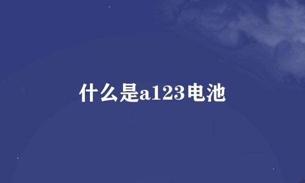 什么是a123电池