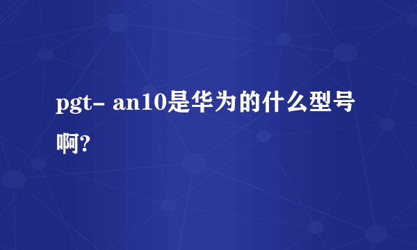 pgt- an10是华为的什么型号啊?