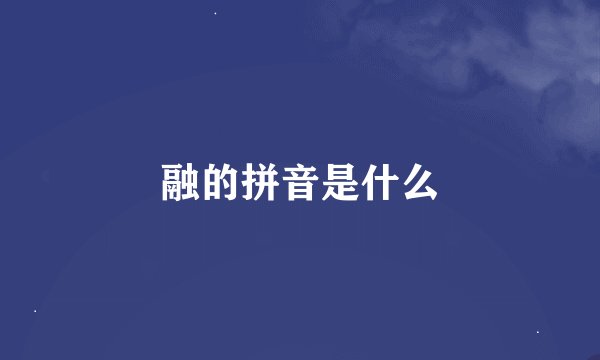 融的拼音是什么