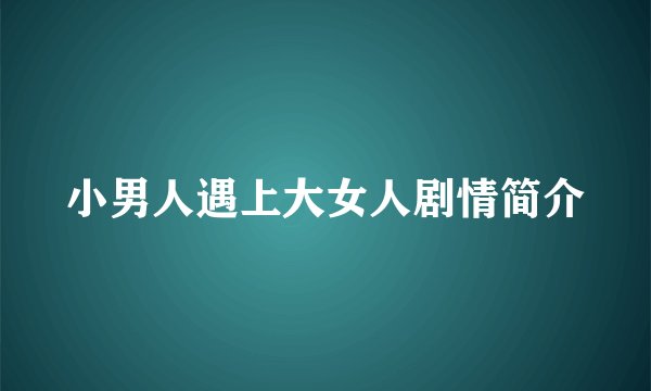 小男人遇上大女人剧情简介
