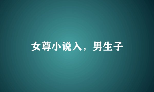 女尊小说入，男生子
