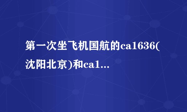 第一次坐飞机国航的ca1636(沈阳北京)和ca1901(北京乌鲁木齐)...