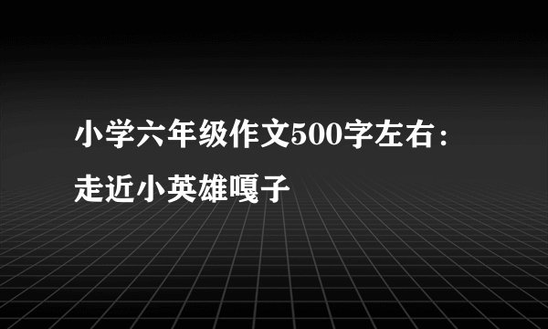 小学六年级作文500字左右：走近小英雄嘎子