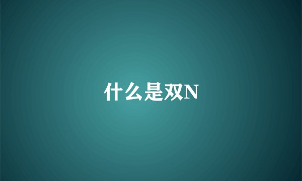什么是双N