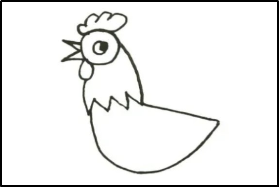 简笔公鸡的画法