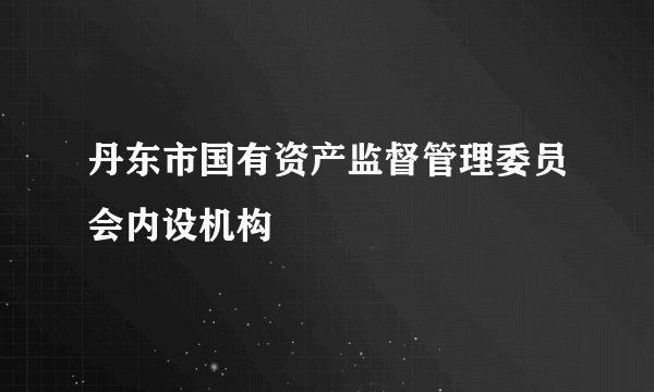 丹东市国有资产监督管理委员会内设机构