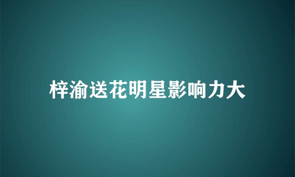梓渝送花明星影响力大