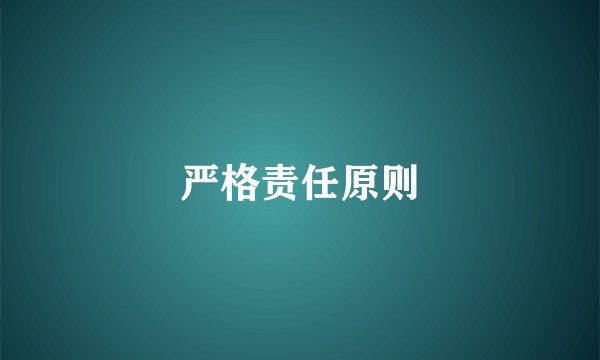严格责任原则