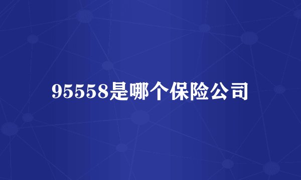 95558是哪个保险公司