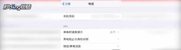 苹果手机怎么设置本机号码