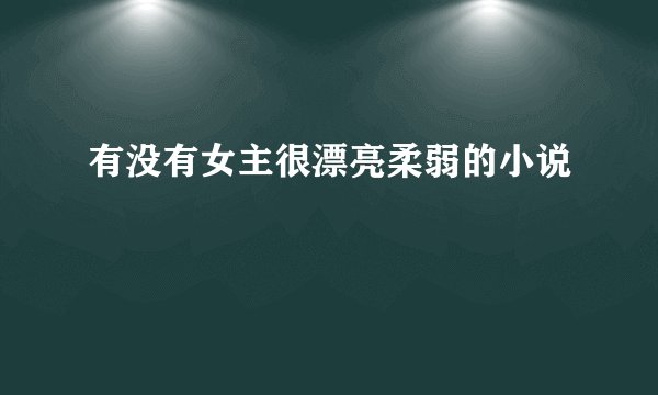 有没有女主很漂亮柔弱的小说