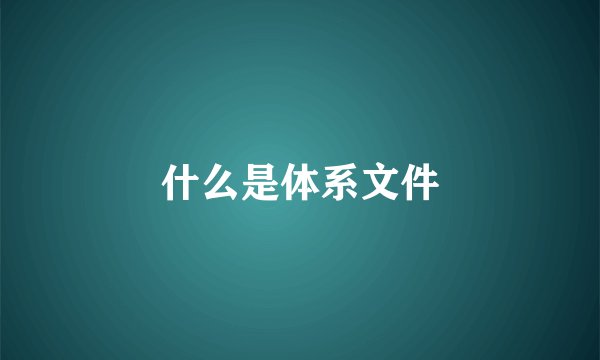 什么是体系文件