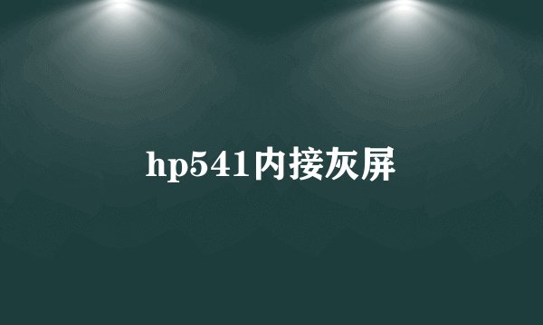 hp541内接灰屏