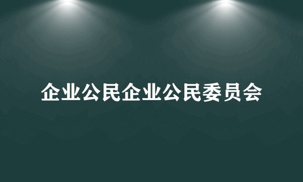 企业公民企业公民委员会