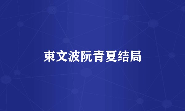 束文波阮青夏结局
