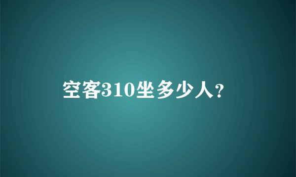 空客310坐多少人？