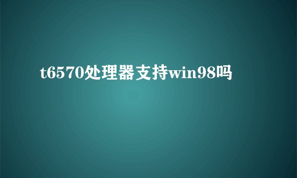 t6570处理器支持win98吗