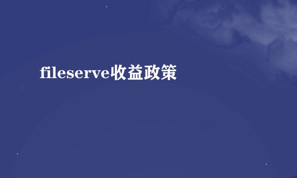 fileserve收益政策
