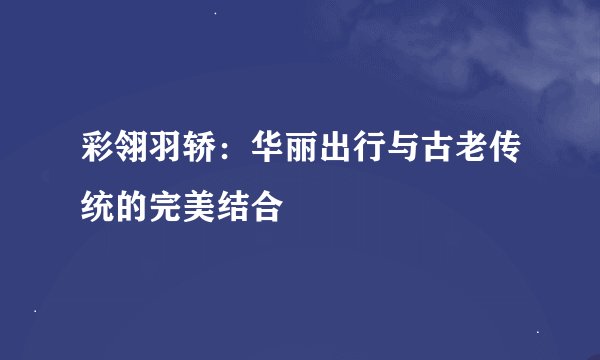 彩翎羽轿：华丽出行与古老传统的完美结合