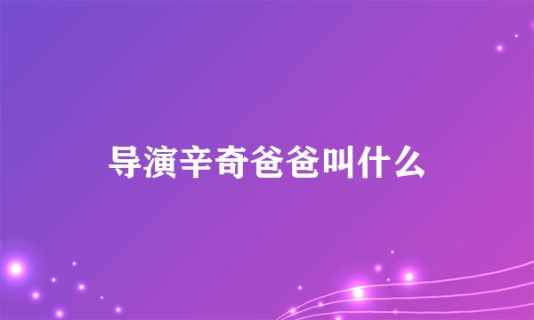 导演辛奇爸爸叫什么