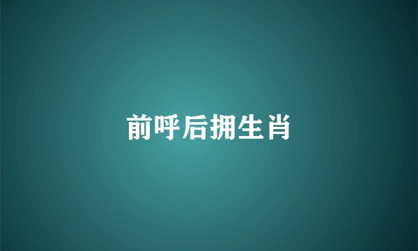前呼后拥生肖