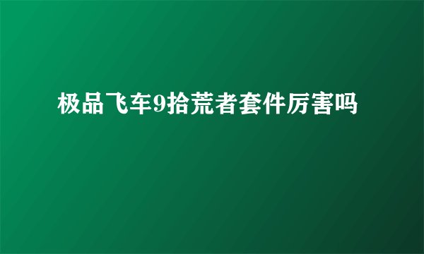 极品飞车9拾荒者套件厉害吗