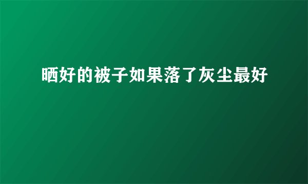 晒好的被子如果落了灰尘最好