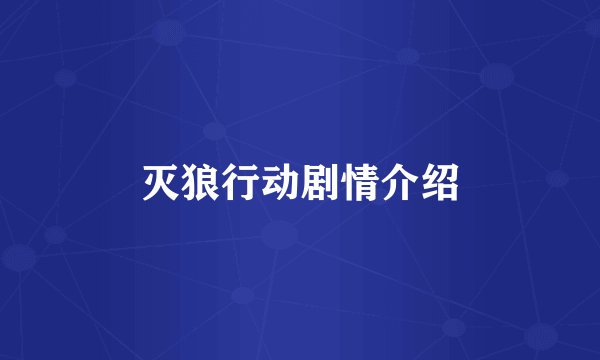 灭狼行动剧情介绍