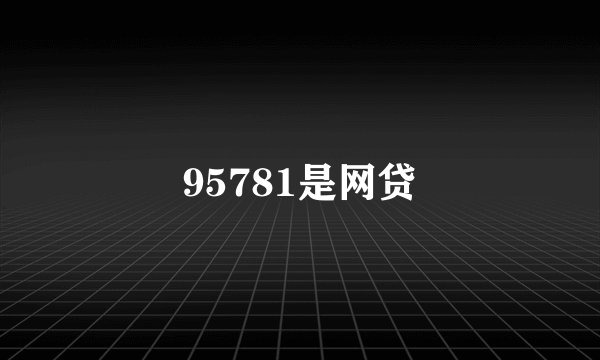 95781是网贷