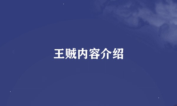 王贼内容介绍