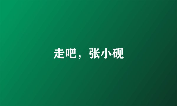 走吧，张小砚
