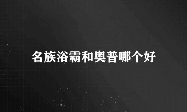 名族浴霸和奥普哪个好