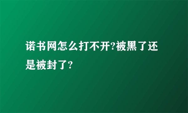 诺书网怎么打不开?被黑了还是被封了?