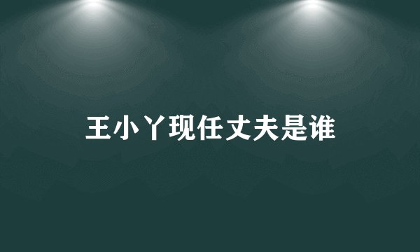 王小丫现任丈夫是谁
