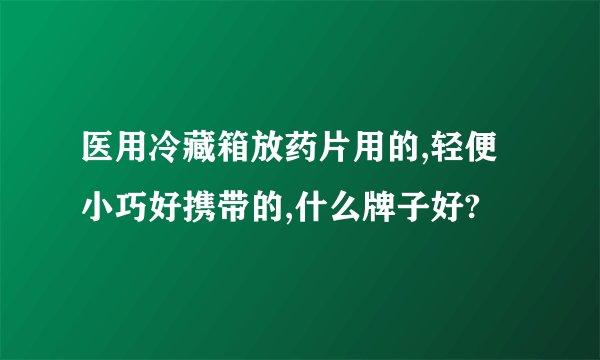 医用冷藏箱放药片用的,轻便小巧好携带的,什么牌子好?