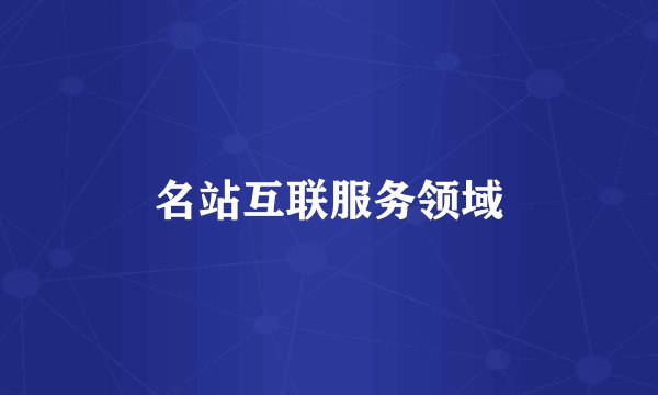 名站互联服务领域