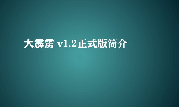 大霹雳 v1.2正式版简介