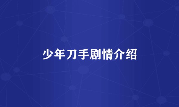 少年刀手剧情介绍