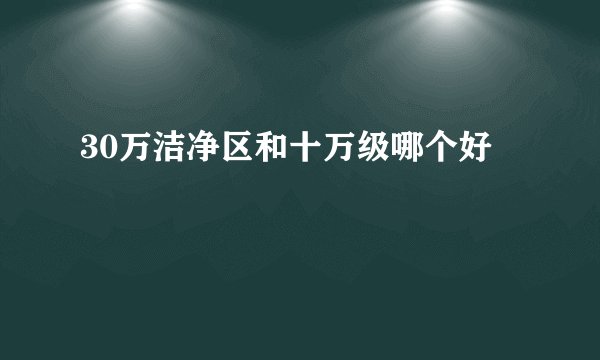 30万洁净区和十万级哪个好