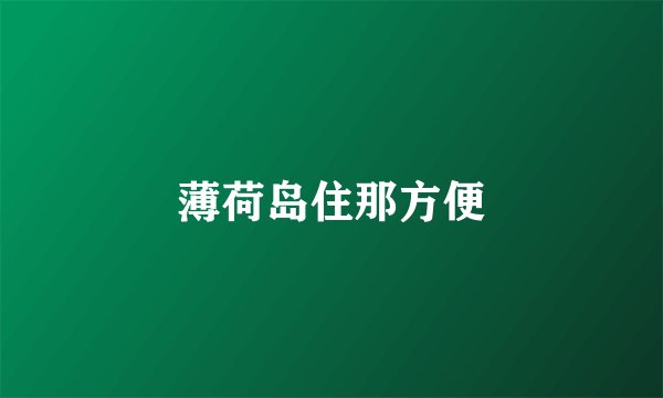 薄荷岛住那方便