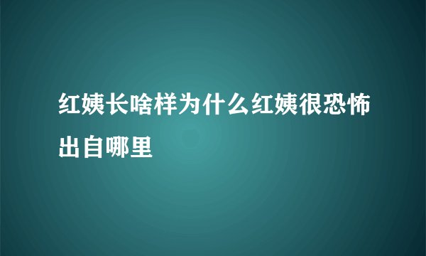 红姨长啥样为什么红姨很恐怖出自哪里