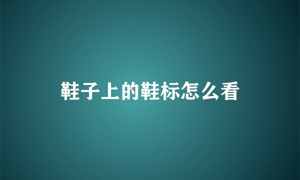 鞋子上的鞋标怎么看