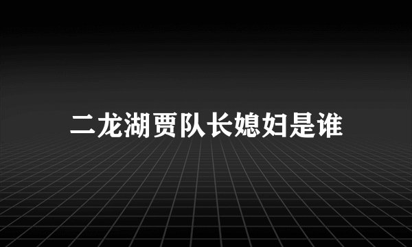 二龙湖贾队长媳妇是谁
