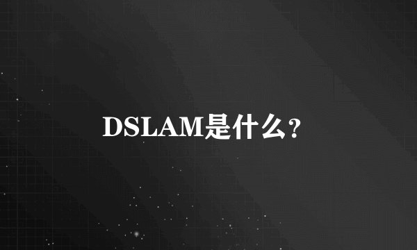 DSLAM是什么？