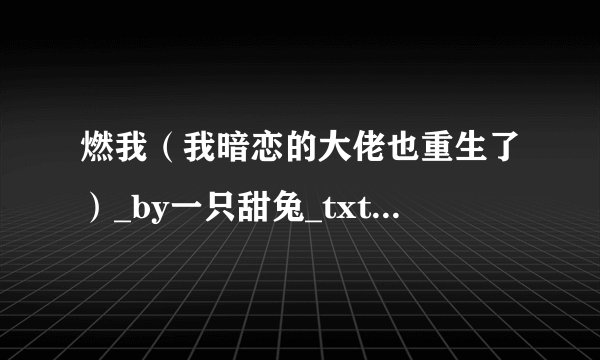 燃我（我暗恋的大佬也重生了）_by一只甜兔_txt全文阅读，百度网盘免费下载