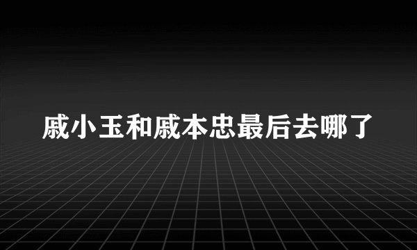 戚小玉和戚本忠最后去哪了