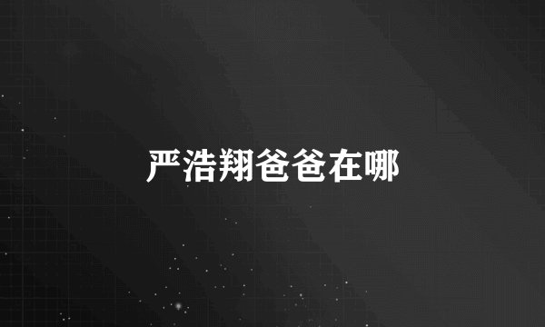 严浩翔爸爸在哪