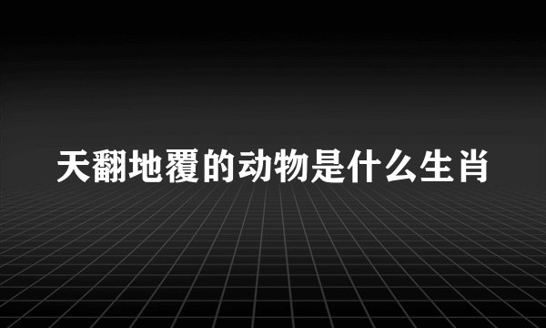 天翻地覆的动物是什么生肖